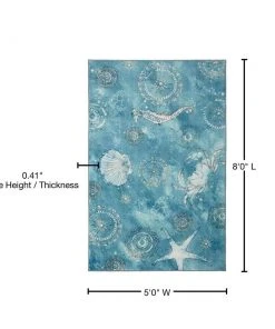 Coastal Splash Aqua 5 ft. x 8 ft. Area Rug by Mohawk Home 21 Coastal Splash Aqua 5 ft. x 8 ft. Area Rug by Mohawk Home -Mohawk Home Sales aqua mohawk home area rugs 048035 fa 1000