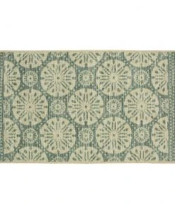 Sand Dollar Aqua 1 ft. 8 in. x 2 ft. 10 in. Medallion Machine Washable Area Rug by Mohawk Home