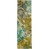 Radiance Aqua 2 ft. x 8 ft. Machine Washable Floral Runner Rug by Mohawk Home -Mohawk Home Sales aqua mohawk home area rugs 582425 64 1000