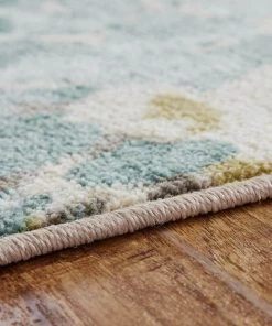 Radiance Aqua 1 ft. 8 in. x 6 ft. Machine Washable Floral Runner Rug by Mohawk Home -Mohawk Home Sales aqua mohawk home area rugs 681685 40 1000