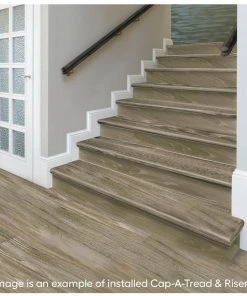 Arnica Lake Oak 1-11/16 in. T x 12-1/8 in. W x 47 in. L for Stairs 1 in. T Stair Tread and Reversible Riser Kit by Cap A Tread -Mohawk Home Sales arnica lake oak cap a tread vinyl stair treads 01c077157 31 1000