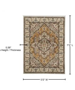 Rene Beige 5 ft. x 7 ft. Oriental Area Rug by Mohawk Home -Mohawk Home Sales beige mohawk home area rugs 659165 44 1000