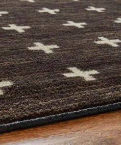Sahana Black 5 ft. x 8 ft. Geometric Area Rug by Mohawk Home -Mohawk Home Sales black mohawk home area rugs 022974 1f 1000