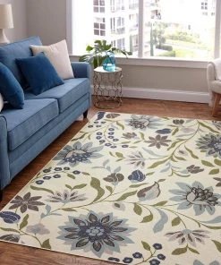 Clarita Blue 5 ft. x 8 ft. Floral Area Rug by Mohawk Home 15 Clarita Blue 5 ft. x 8 ft. Floral Area Rug by Mohawk Home -Mohawk Home Sales blue mohawk home area rugs 472726 31 1000