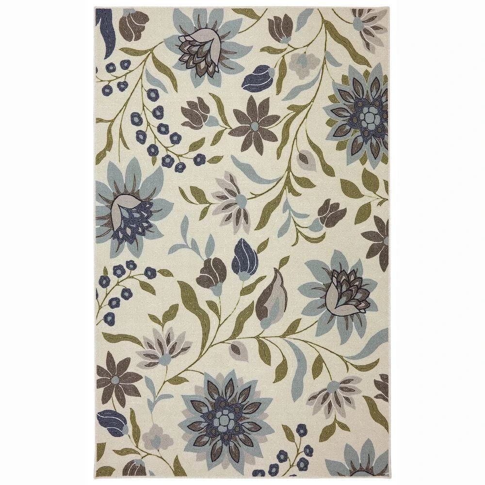Clarita Blue 5 ft. x 8 ft. Floral Area Rug by Mohawk Home 3 Clarita Blue 5 ft. x 8 ft. Floral Area Rug by Mohawk Home