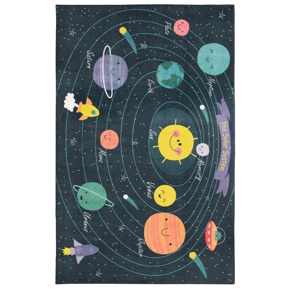 Planet System Blue 8 ft. x 10 ft. Themed Area Rug by Mohawk Home 3 Planet System Blue 8 ft. x 10 ft. Themed Area Rug by Mohawk Home