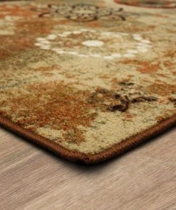Alexa Medallion Brown 7 ft. 6 in. x 10 ft. Indoor/Outdoor Area Rug by Mohawk Home -Mohawk Home Sales brown mohawk home area rugs 003553 40 1000