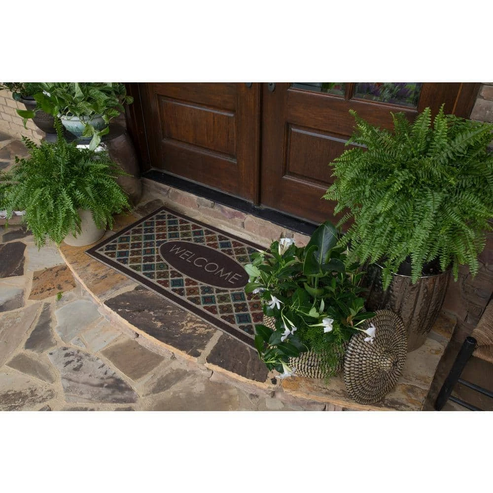 Flowery Tiles 24 in. x 48 in. Ornamental Entry Mat by Mohawk Home 5 Flowery Tiles 24 in. x 48 in. Ornamental Entry Mat by Mohawk Home - Image 3