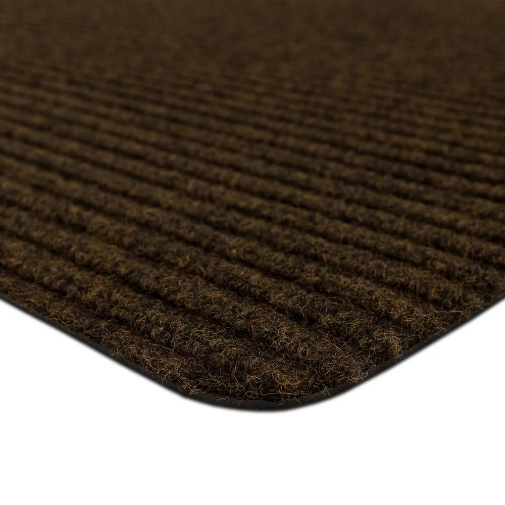 Striped Utility Mat Brown Indoor/Outdoor 18 in. x 30 in. Utility Door Mat by Mohawk Home 7 Striped Utility Mat Brown Indoor/Outdoor 18 in. x 30 in. Utility Door Mat by Mohawk Home - Image 5