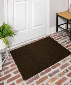 Striped Utility Mat Brown Indoor/Outdoor 36 in. x 48 in. Utility Door Mat by Mohawk Home -Mohawk Home Sales brown mohawk home door mats 824679 e1 1000