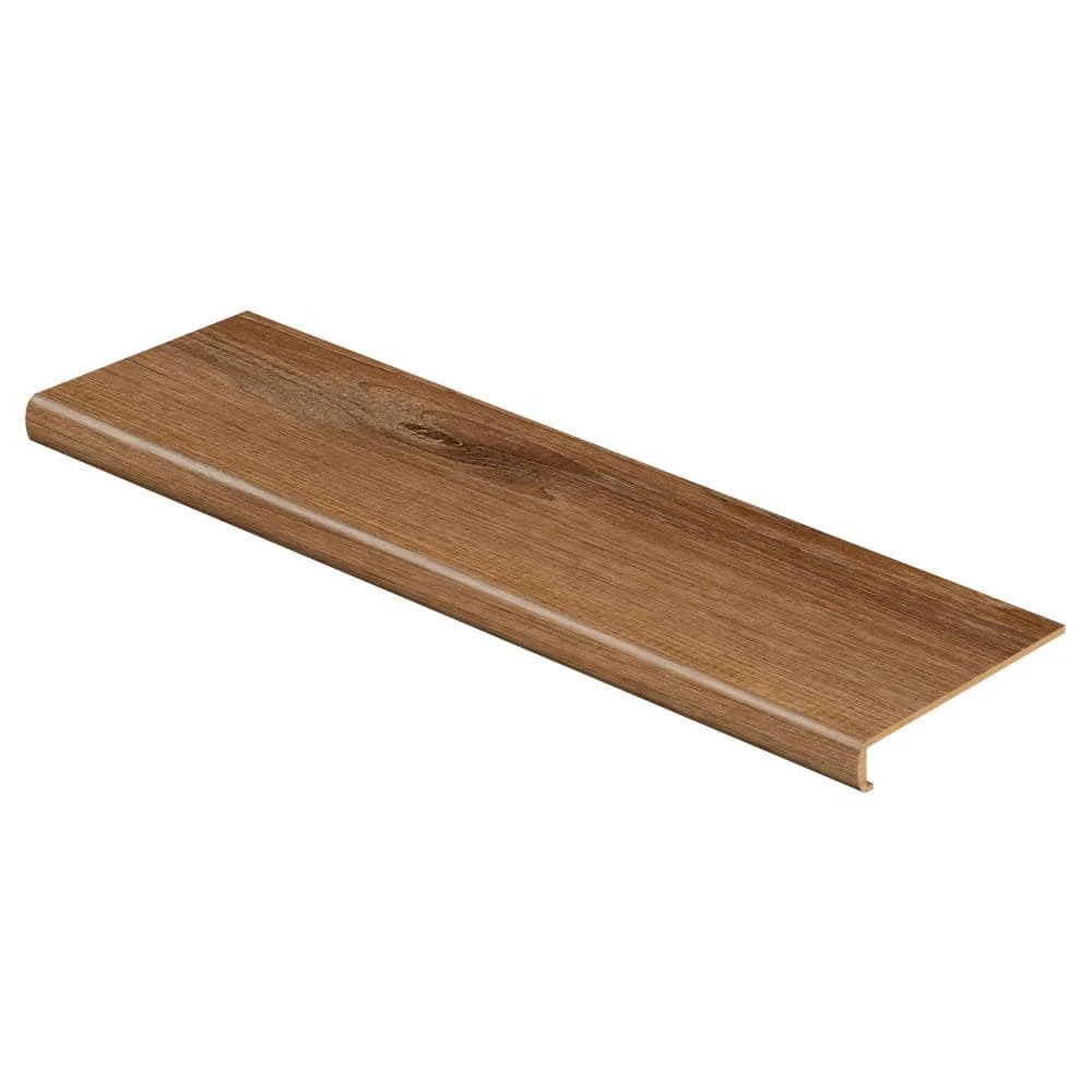 Burnt Oak/Auburn Wood 47 in. L x 12-1/8 in. W x 2-3/16 in. T Vinyl to Cover Stairs 1-1/8 in. to 1-3/4 in. Thick by Cap A Tread 3 Burnt Oak/Auburn Wood 47 in. L x 12-1/8 in. W x 2-3/16 in. T Vinyl to Cover Stairs 1-1/8 in. to 1-3/4 in. Thick by Cap A Tread