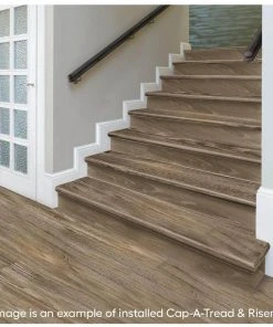 Calusa 1-11/16 in. T x 12-1/8 in. W x 47 in. L for Stairs 1 in. T Stair Tread and Reversible Riser Kit by Cap A Tread -Mohawk Home Sales calusa cap a tread vinyl stair treads 01c071137 31 1000