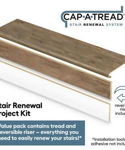 Calusa 1-11/16 in. T x 12-1/8 in. W x 47 in. L for Stairs 1 in. T Stair Tread and Reversible Riser Kit by Cap A Tread -Mohawk Home Sales calusa cap a tread vinyl stair treads 01c071137 c3 1000