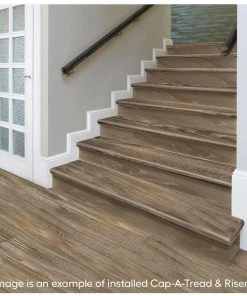 Calusa Stair Tread and Reversible Riser Kit 47 in. L x 12-1/8 in. W x 2-3/16 in. T by Cap A Tread -Mohawk Home Sales calusa cap a tread vinyl stair treads 01ca71137 31 1000