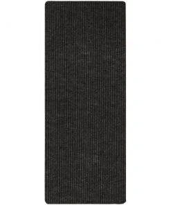 Striped Utility Mat Charcoal Indoor/Outdoor 24 in. x 60 in. Utility Door Mat by Mohawk Home