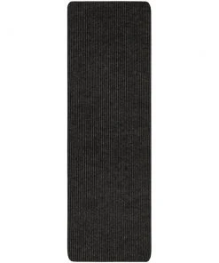 Striped Utility Mat Charcoal Indoor/Outdoor 24 in. x 72 in. Utility Door Mat by Mohawk Home