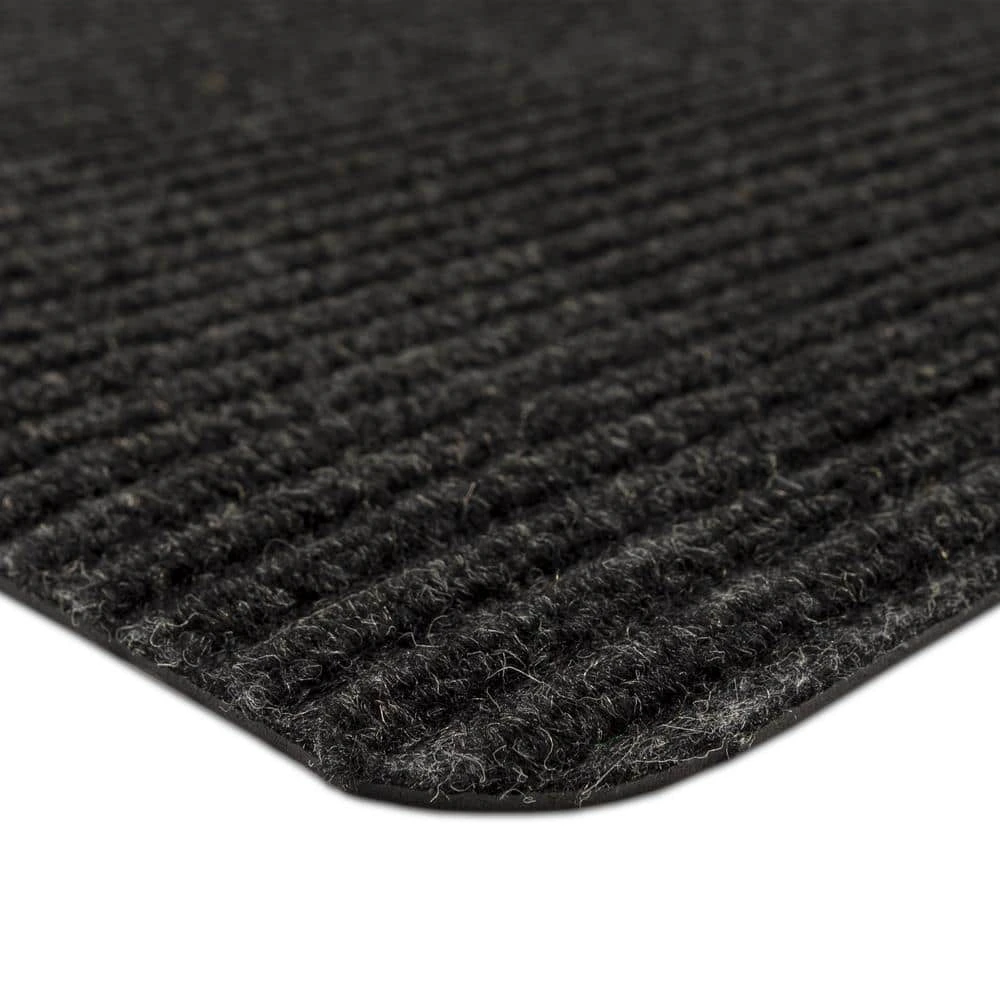 Striped Utility Mat Charcoal Indoor/Outdoor 36 in. x 48 in. Utility Door Mat by Mohawk Home 7 Striped Utility Mat Charcoal Indoor/Outdoor 36 in. x 48 in. Utility Door Mat by Mohawk Home - Image 5