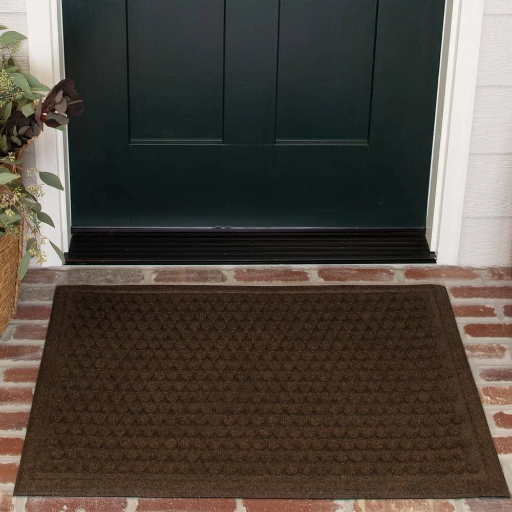 Dots Chocolate 36 in. x 48 in. Impressions Door Mat by Mohawk Home 4 Dots Chocolate 36 in. x 48 in. Impressions Door Mat by Mohawk Home - Image 2