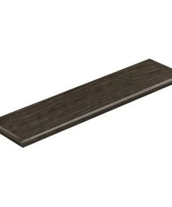 Choice Oak/Black Willow 47 in. L x 12-1/8 in. W x 1-11/16 in. T Vinyl Overlay Left Return for Stairs 1 in. T by Cap A Tread