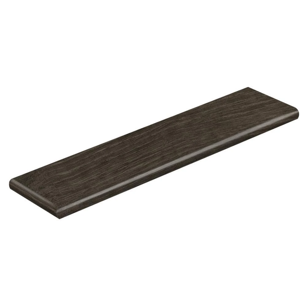 Choice Oak/Black Willow 47 in. L x 12-1/8 in. W x 1-11/16 in. T Vinyl Overlay Left Return for Stairs 1 in. T by Cap A Tread 3 Choice Oak/Black Willow 47 in. L x 12-1/8 in. W x 1-11/16 in. T Vinyl Overlay Left Return for Stairs 1 in. T by Cap A Tread