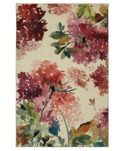 Watercolor Garden Cream 8 ft. x 10 ft. Floral Area Rug by Mohawk Home