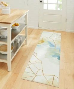 Illusion Water Cream 10 ft. x 14 ft. Abstract Area Rug by Mohawk Home -Mohawk Home Sales cream mohawk home area rugs 070500 1f 1000
