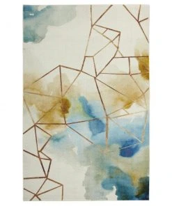 Illusion Water Cream 10 ft. x 14 ft. Abstract Area Rug by Mohawk Home
