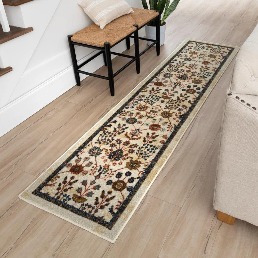 Pella Cream 2 ft. x 8 ft. Runner Rug by Mohawk Home 4 Pella Cream 2 ft. x 8 ft. Runner Rug by Mohawk Home - Image 2