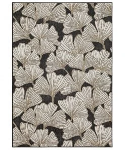Harbour Blossoms Dark Grey 8 ft. x 10 ft. Floral Indoor/Outdoor Area Rug by Mohawk Home