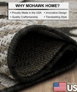 Harbour Blossoms Dark Grey 8 ft. x 10 ft. Floral Indoor/Outdoor Area Rug by Mohawk Home -Mohawk Home Sales dark grey mohawk home outdoor rugs 790028 77 1000