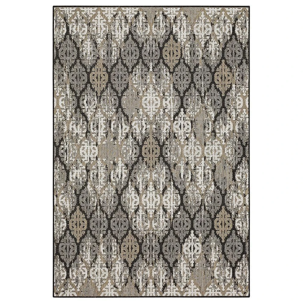 Marbella Dark Grey 5 ft. 3 in. x 7 ft. 6 in. Ikat Indoor/Outdoor Area Rug by Mohawk Home 3 Marbella Dark Grey 5 ft. 3 in. x 7 ft. 6 in. Ikat Indoor/Outdoor Area Rug by Mohawk Home
