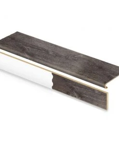 Dowden Gray Oak Stair Tread & Reversible Riser Kit 47 in. L x 12-1/8 in. W x 1-11/16 in. T to Cover Stairs 1 in. by Cap A Tread