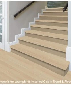 Ella Bay Oak Stair Tread and Reversible Riser Kit 47 in. L x 12-1/8 in. W x 1-11/16 in. T for Stairs 1 in. T by Cap A Tread -Mohawk Home Sales ella bay oak cap a tread laminate stair treads 01c072031 31 1000