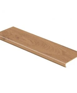 Essential Oak 47 in. L x 12-1/8 in. W x 2-3/16 in. T Vinyl Overlay for Stairs 1-1/8 in. T to 1-3/4 in. T by Cap A Tread