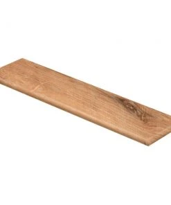 Fresh Oak/Elk Wood 47 in. L x 12-1/8 in. D x 1-11/16 in. H Vinyl Right Return to Cover Stairs 1 in. Thick by Cap A Tread