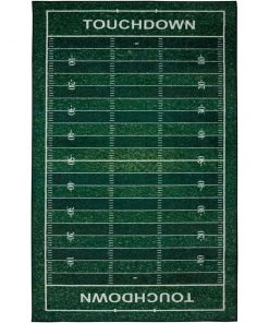 Football Yards Green 8 ft. x 10 ft. Whimsical Area Rug by Mohawk Home