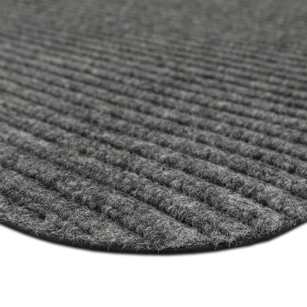 Striped Utility Mat Grey Indoor/Outdoor 24 in. x 60 in. Utility Door Mat by Mohawk Home 7 Striped Utility Mat Grey Indoor/Outdoor 24 in. x 60 in. Utility Door Mat by Mohawk Home - Image 5