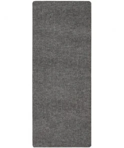 Striped Utility Mat Grey Indoor/Outdoor 24 in. x 60 in. Utility Door Mat by Mohawk Home