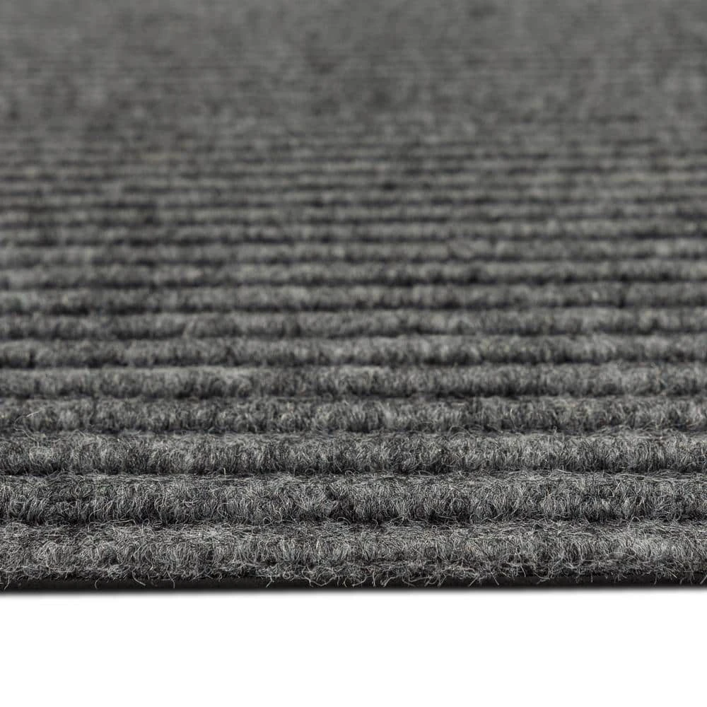 Striped Utility Mat Grey Indoor/Outdoor 24 in. x 72 in. Utility Door Mat by Mohawk Home 5 Striped Utility Mat Grey Indoor/Outdoor 24 in. x 72 in. Utility Door Mat by Mohawk Home - Image 3