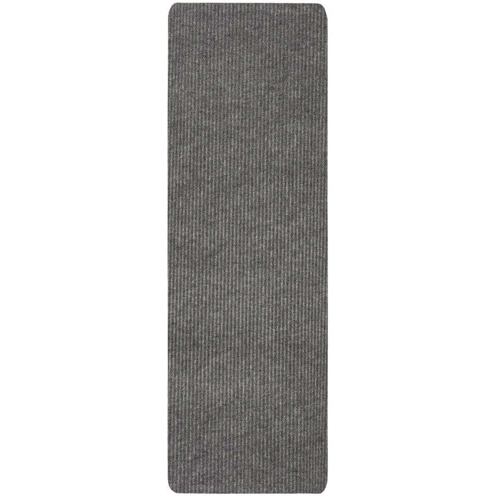 Striped Utility Mat Grey Indoor/Outdoor 24 in. x 72 in. Utility Door Mat by Mohawk Home 3 Striped Utility Mat Grey Indoor/Outdoor 24 in. x 72 in. Utility Door Mat by Mohawk Home