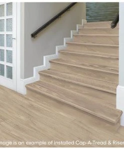 Hunt River Hickory Brown1-11/16 in. T x 12-1/8 in. W x 47 in. L for Stairs 1 in. T Stair Tread and Reversible Riser Kit by Cap A Tread -Mohawk Home Sales hunt river hickory brown cap a tread vinyl stair treads 01c077630 31 1000
