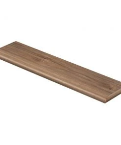 Lakeshore Pecan 47 in. Length x 12-1/8 in. W x 1-11/16 in. T Laminate Right Return to Cover Stairs 1 in. Thick by Cap A Tread