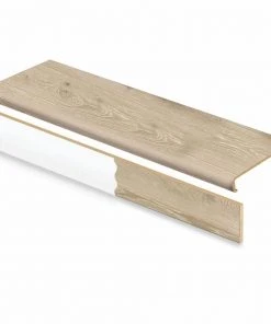 Larkmead Oak Stair Tread & Reversible Riser Kit 47 in. L x 12-1/8 in. W x 2-3/16 in. T for Stairs 1-1/8" to 1-3/4" T by Cap A Tread