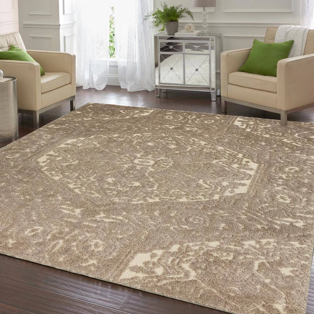 Francesca Linen 10 ft. x 14 ft. Shag Area Rug by Mohawk Home 4 Francesca Linen 10 ft. x 14 ft. Shag Area Rug by Mohawk Home - Image 2