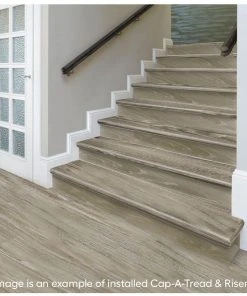 Moonstone Stair Tread and Reversible Riser Kit 47 in. L x 12-1/8 in. W x 2-3/16 in. T by Cap A Tread -Mohawk Home Sales moonstone cap a tread vinyl stair treads 01ca77621 31 1000