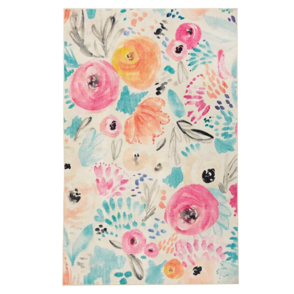 Watercolor Floral Multi 8 ft. x 10 ft. Floral Area Rug by Mohawk Home 3 Watercolor Floral Multi 8 ft. x 10 ft. Floral Area Rug by Mohawk Home