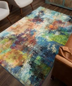 Decollage Multi 4 ft. x 6 ft. Abstract Area Rug by Mohawk Home -Mohawk Home Sales multi mohawk home area rugs 149718 31 1000