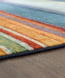 Rainbow Multi 2 ft. x 8 ft. Machine Washable Striped Runner Rug by Mohawk Home -Mohawk Home Sales multi mohawk home area rugs 183288 40 1000