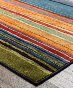 Rainbow Multi 2 ft. x 8 ft. Machine Washable Striped Runner Rug by Mohawk Home -Mohawk Home Sales multi mohawk home area rugs 183288 fa 1000