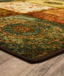 Artifact Panel Multi 3 ft. x 4 ft. Machine Washable Patchwork Area Rug by Mohawk Home -Mohawk Home Sales multi mohawk home area rugs 333300 40 1000